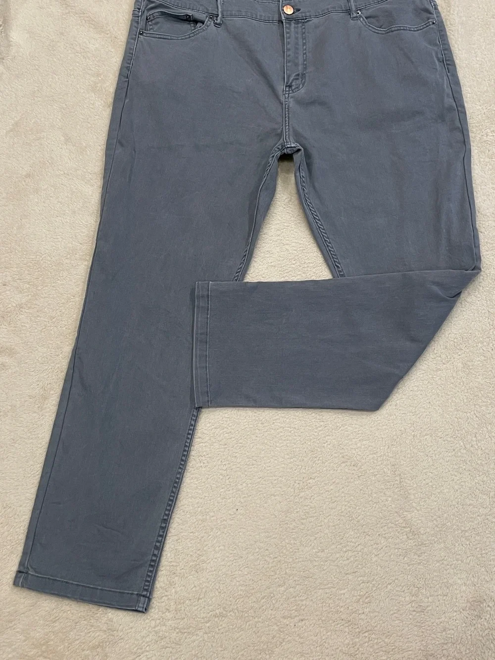Mugsy Jeans Logans Mens 42x32 Gray Stretch Denim Slim Straight Pants FLX8NBG